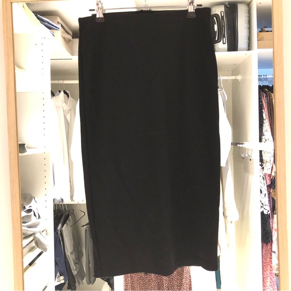 Black pencil skirt midi length - Picture 1 of 3